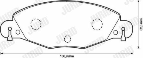 JURID CITROEN Колодки тормозные передние C5 2.2HDI-3.0 01-