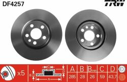 Диск тормозной (1 шт.) CITROEN/FIAT/LANCIA/PEUGEOT C8/Jumpy/Scudo/807/Expert F "99>>