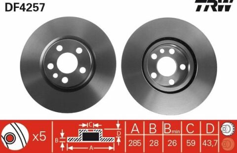 Диск тормозной (1 шт.) CITROEN/FIAT/LANCIA/PEUGEOT C8/Jumpy/Scudo/807/Expert F &quot;99&gt;&gt;