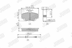 Тормозные колодки передние Renault Logan, R19/21/9/25, Clio