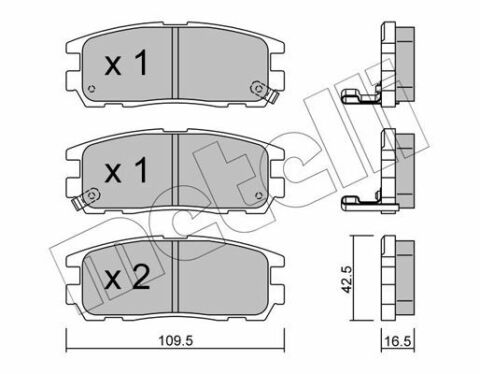 Колодки гальмівні (задні) Opel Frontera A/B 92-04/Monterry A/B 91-99