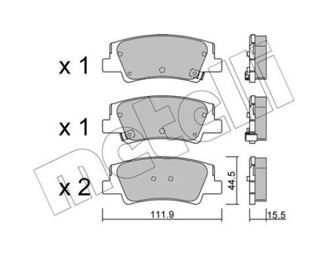 Колодки тормозные (задние) Hyundai Tucson 20-/Kia Niro 22- (+ датчики)