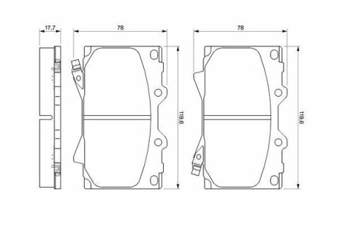 Колодки тормозные (передние) Toyota Land Cruiser 100 98-07/Prado 02-10/Lexus LX 98-08