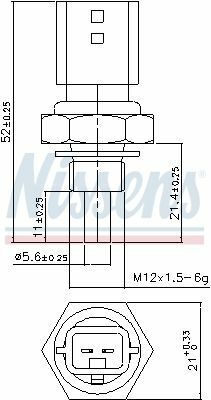 Датчик температури dacia dokker, logan, kangoo 08-, nissan qashqai, x-trail, opel vivaro, clio iii, trafic iii 14-