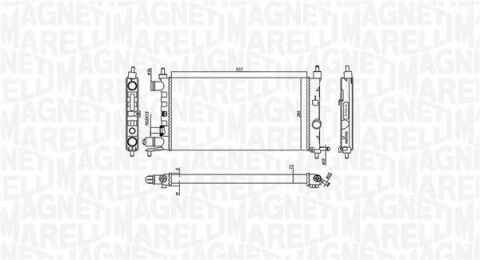 MAGNETI MARELLI Радиатор OPEL CORSA B 1,0 12V-1,2 16V 96 [350213776000]