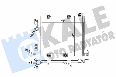 KALE OPEL Радиатор кондиционера Astra G,Zafira A