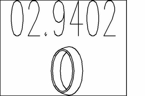 Монтажне  кільце  вихлопної  системи  (D  (внутр.)  -  45,5  мм;  D  (наружн.)  -  59  мм;  Висота  -  13  мм)