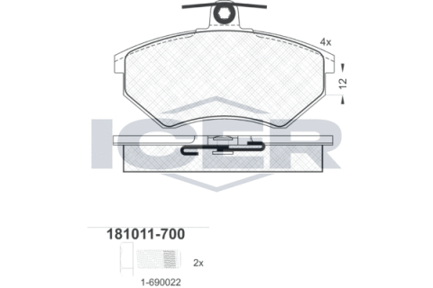 Колодки тормозные (передние) Audi 80 91-96/A4 94-01/VW Caddy 95-04/Golf 90-02/Passat B3/B4 88-96