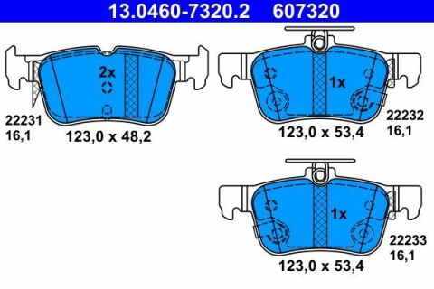 Колодки гальмівні (задні) Ford Mondeo 12-/Galaxy/S-Max 15-/ Kuga 13- (Ate)