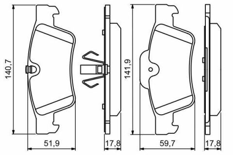 Тормозные колодки (задние) MB GL-class (X164)/R-class (W251) 06- (Ate)