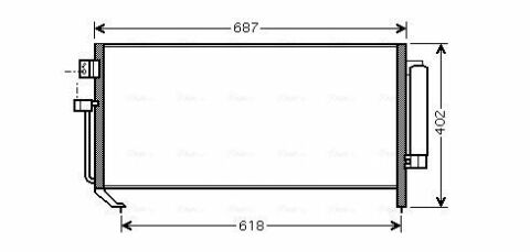 Радиатор кондиционера SUBARU FORESTER (2002) 2.5