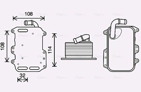 Олійний радіатор VAG (вир-во AVA)