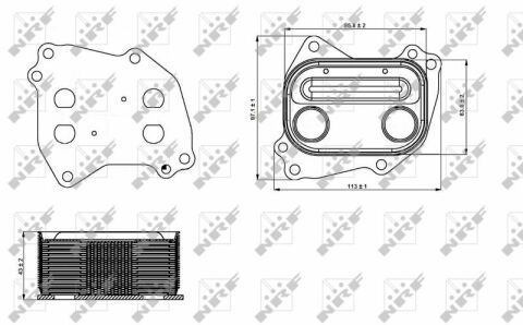 Радиатор масляный BMW 1 (F20/F21)/3 (F30/F80) 11-(теплообменник)