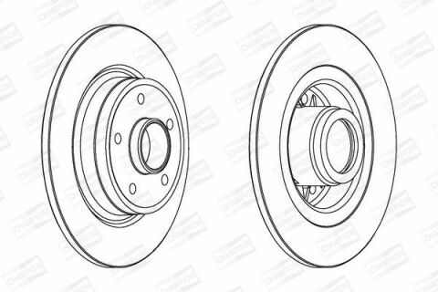 CHAMPION RENAULT Диск тормозной задн.(без подш!!!) Laguna 01-
