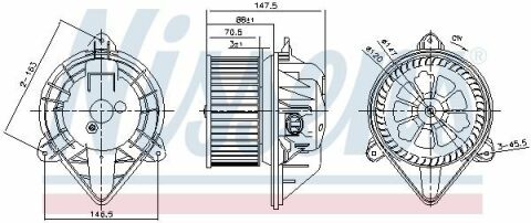 Вент.печки NS INTERSTAR(02-)1.9 dCi(+)[OE 7701048387]