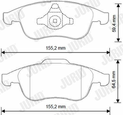 JURID RENAULT Гальмівні колодки передні Duster, Megane 09-