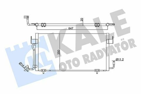 KALE CITROEN Радиатор кондиционера Berlingo,Partner 1.8D/1.9D 96-