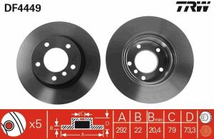 Гальмівний диск пер. BMW E90/E87/E81 04-