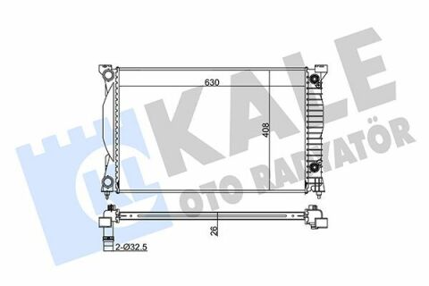 KALE VW Радиатор охлаждения Audi A4/6 01-