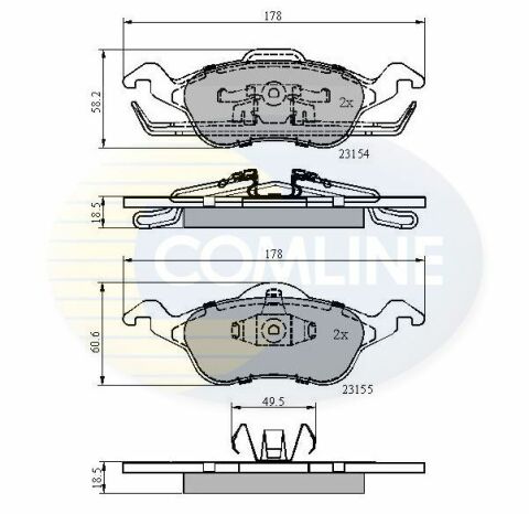 CBP0490 Comline - Тормозные колодки для дисков