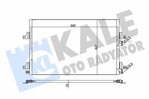 KALE RENAULT Радиатор кондиционера Espace IV,Laguna II 01-