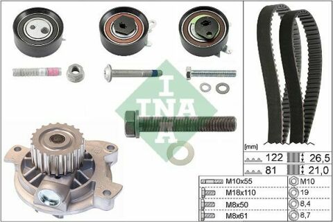 Комплект ГРМ + помпа VW LT 96-/VW T4 2.5TDI 91-