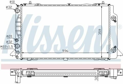 Радіатор AI 80/90(91-)1.9 TDi(+)[OE 8A0.121.251 A]