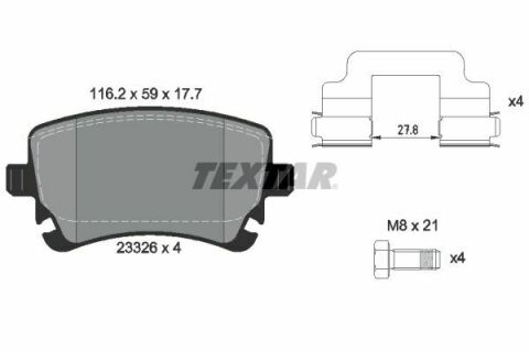 Тормозные колодки (задние) VW T5 03- (Lucas) Q+