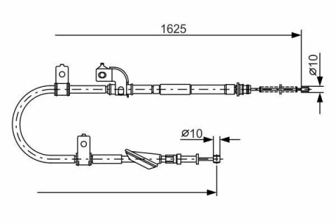 Трос ручника Subaru Forester/Impreza 98-09 (L)