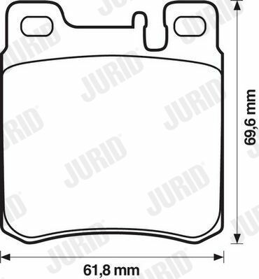 JURID Гальмівні колодки задн. DB W124/210/140