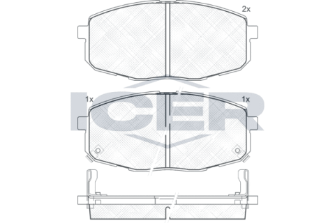 Колодки тормозные (передние) Hyundai i30 07-12/Kia Cee'd 06-/Carens 02-/Cerato 09-/Soul 14-