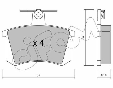 Колодки гальмові задні Audi 80, 90,100,A4/6/8 VW