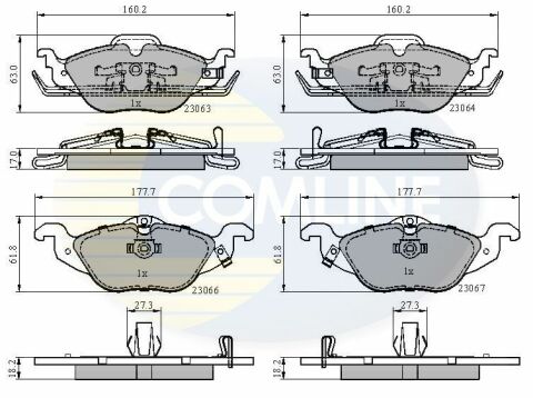 CBP3584 Comline - Тормозные колодки для дисков