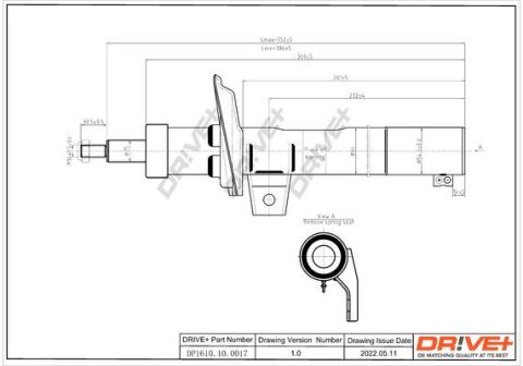 Амортизатор (передній) VW Caddy 03-(D 55) (Газ)