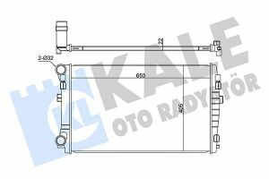 KALE VW Радіатор охолодження Golf VII, Passat 13-,Audi A3 13-,Skoda Octavia III