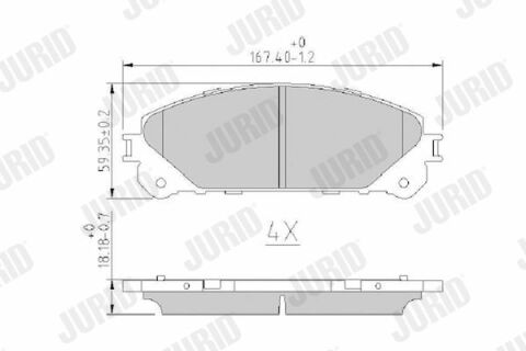 Колодки гальмівні передні highlander 2.7/3.5 07-,lexus rx 450h 09-