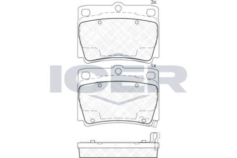 Колодки тормозные (задние) Mitsubishi Pajero 91-00/Pajero Sport 98-