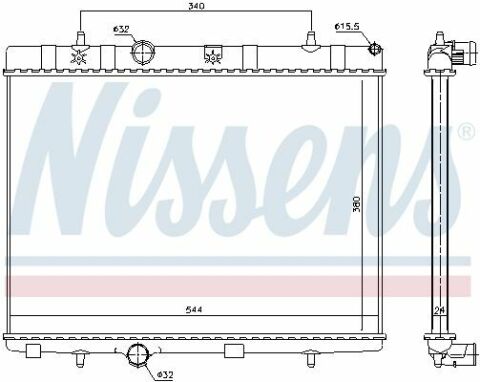 Радиатор CN C2(02-)1.6 HDI(+)[OE 1330.P8]