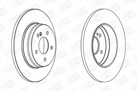 CHAMPION DB Диск тормозной задний W/S210 96-