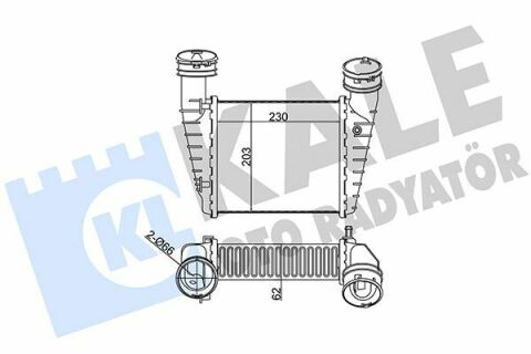 KALE VW Интеркулер Passat,Skoda SuperB I 1.9/2.0TDI 01-