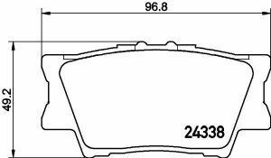 Гальмівні колодки зад.TOYOTA CAMRY/RAV4 III/RAV4 IV 2.0-3.5 06-