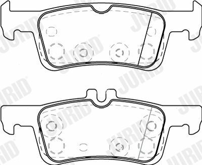 JURID PEUGEOT Тормозные колодки задн. 308 13-