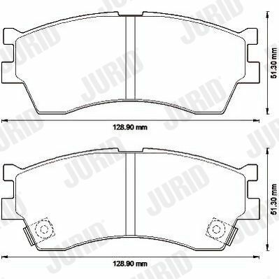 тормозные колодки передниеcarens,clarus 1,8i 16v/2,0i 16v