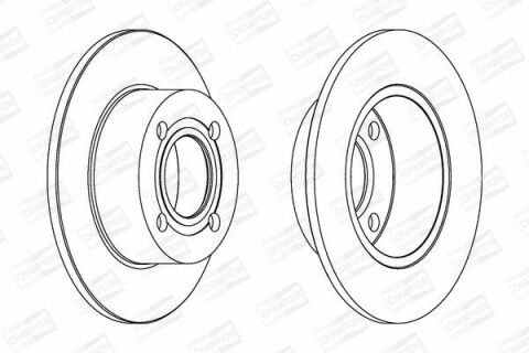 Диск гальмівний задній 10mm Audi 80/100 82-96 VW