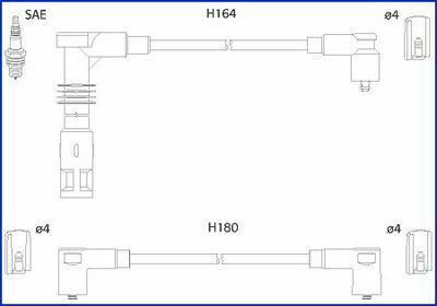 Провода зажигания VW Golf III 2.0 GTI 16V 92-97 (к-кт) (HÜCO)