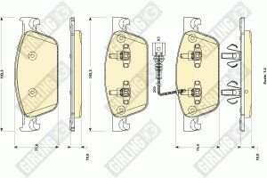 Комплект гальмівних накладок, дискове гальмо