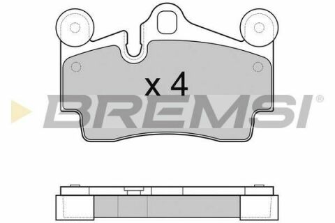 Тормозные колодки зад. Audi Q7/Touareg/Cayenne (Brembo) (112,2x73,2x16,2)