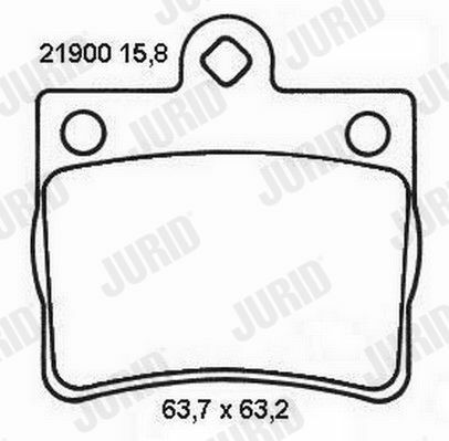 JURID DB Тормозные колодки задн.W124/202 1.8/2.0/2.2 92-