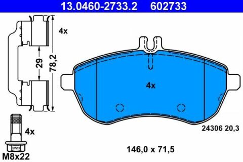 Тормозные колодки (передние) MB C-class (S204/W204) 07- (TRW)