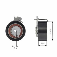 Натяжной ролик ремня ГРМ GATES POWERGRIP TENSIONER